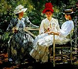 Edmund Charles Tarbell Canvas Paintings - In a Garden
